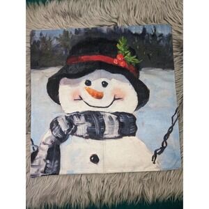 Snowman pillow case